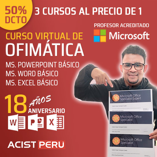 Curso Virtual Online de Ofimatica Basica – Acist Perú Educa