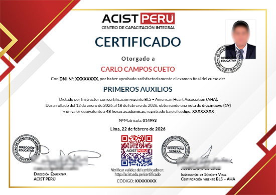 obtener certificado curso primeros auxilios