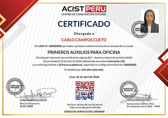 Curso de primeros auxilios para oficina